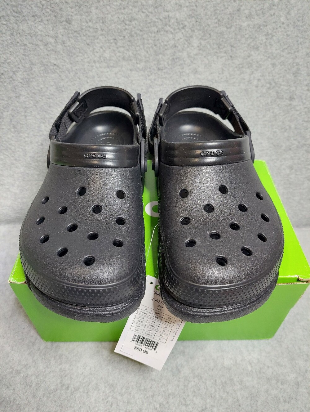 Crocs Unisex Duet Max II Clog Black Men’s Size 4/ Women’s 6 NWT